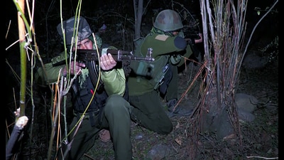 Army personnel during an anti-terrorist operation in Poonch late on Thursday evening. (ANI) Army personnel during an anti-terrorist operation in Poonch late on Thursday evening. (ANI)