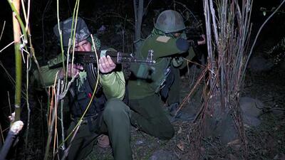 Army personnel engaged in a heavy exchange of fire with terrorists following suspicious movement detected along the Line of Control in the Poonch sector of Jammu and Kashmir on Friday. (ANI Photo)