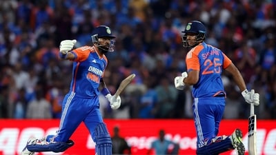 India then looked like they were back in trouble when Rinku and Abhishek fell in quick succession and the score read 79/5 in the 11th over. Hardik Pandya and Shivam Dube then turned the tables on England emphatically. The pair put up a partnership of 87 runs for the sixth wicket off just 45 balls.&nbsp; (REUTERS)
