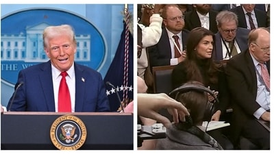 US President Donald Trump (Left) and CNN anchor Kaitlan Collins. (AP & YouTube/White House) US President Donald Trump (Left) and CNN anchor Kaitlan Collins. (AP & YouTube/White House)