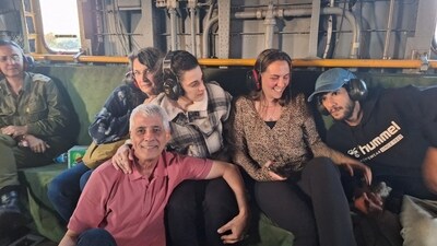 Released German-Israeli hostage, Arbel Yehoud, who was seized along with several other hostages during the deadly October 7 2023 attack by Hamas, was reunited with her family after her release from Gaza (IDF handout via REUTERS)