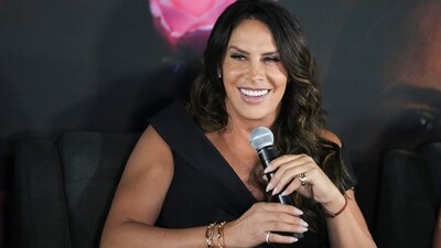 Karla Sofia Gascon smiles during a press conference to promote the film Emilia Perez, in Mexico City, Wednesday, Jan. 15, 2025. (AP Photo/Eduardo Verdugo) (AP) Karla Sofia Gascon smiles during a press conference to promote the film Emilia Perez, in Mexico City, Wednesday, Jan. 15, 2025. (AP Photo/Eduardo Verdugo) (AP)