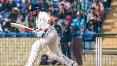 New Delhi: Delhi's Virat Kohli on the second day of a Ranji trophy cricket match between Delhi and Railways, at the Arun Jaitley Stadium, in New Delhi (PTI) New Delhi: Delhi's Virat Kohli on the second day of a Ranji trophy cricket match between Delhi and Railways, at the Arun Jaitley Stadium, in New Delhi (PTI)