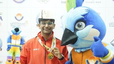 Parth Rakesh Mane won the 10m air rifle event at the National Games. (SAI) Parth Rakesh Mane won the 10m air rifle event at the National Games. (SAI)