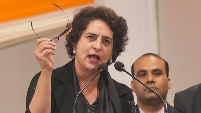 Congress leader Priyanka Gandhi Vadra addresses a public meeting ahead of Delhi Assembly polls, at Mustafabad, in New Delhi on Friday. (PTI) Congress leader Priyanka Gandhi Vadra addresses a public meeting ahead of Delhi Assembly polls, at Mustafabad, in New Delhi on Friday. (PTI)