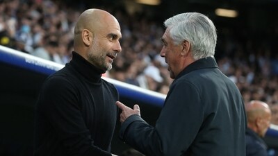 Manchester City and Real Madrid, the winners of the last two editions of the UEFA Champions League, will square off in the knockout playoffs round. (REUTERS)