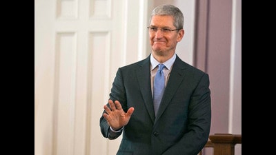 Tim Cook has again underlined Apple’s intent to widen the physical retail presence as well, with more Apple Stores set to open in more locations in India. (AP PHOTO)