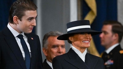 Melania Trump describes her son Barron as amazing in her memoir, highlighting his maturity, confidence, and poise despite the pressures of public life.
(Photo by Melina Mara / POOL / AFP) (AFP) Melania Trump describes her son Barron as amazing in her memoir, highlighting his maturity, confidence, and poise despite the pressures of public life.
(Photo by Melina Mara / POOL / AFP) (AFP)