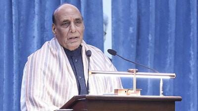 Union defence minister Rajnath Singh. (Photo from X) Union defence minister Rajnath Singh. (Photo from X)