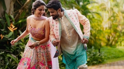 The couple who fell in love 15 years ago were clearly happy to finally make it official, with Keerthy making it Insta-official in November. The couple who fell in love 15 years ago were clearly happy to finally make it official, with Keerthy making it Insta-official in November.
