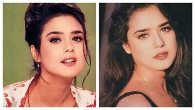 Preity Zinta's photoshoots made her a national heartthrob—with her soft '90s beauty, pretty light brown eyes, and dimples. People often draw similarities between Preity Zinta (especially in reference to the right picture) and Monica Bellucci, an Italian actress. (PC: Pinterest) Preity Zinta's photoshoots made her a national heartthrob—with her soft '90s beauty, pretty light brown eyes, and dimples. People often draw similarities between Preity Zinta (especially in reference to the right picture) and Monica Bellucci, an Italian actress. (PC: Pinterest)