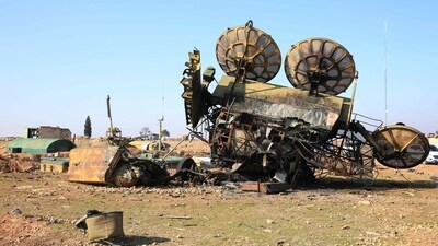 File photo: This picture shows a damaged mobile military radar at a Syrian army position near the city of al-Safira, south of Aleppo on January 3, 2025. (AFP/Representative) File photo: This picture shows a damaged mobile military radar at a Syrian army position near the city of al-Safira, south of Aleppo on January 3, 2025. (AFP/Representative)