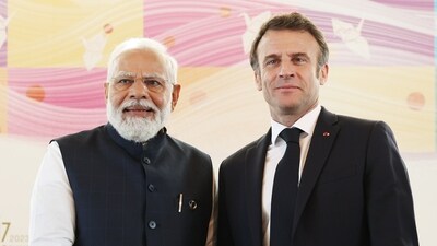 French President Emmanuel Macron with Prime Minister Narendra Modi (file image) (Twitter/@PMOIndia) French President Emmanuel Macron with Prime Minister Narendra Modi (file image) (Twitter/@PMOIndia)