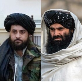 Taliban's defence minister Mullah Yakoob (left) and interior minister Sirajuddin Haqqani Taliban's defence minister Mullah Yakoob (left) and interior minister Sirajuddin Haqqani