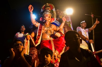 Devotees of 'Vashi Cha Icchapurti' at an event ahead of the Maghi Ganesh Jayanti festival in Navi Mumbai on January 30. (PTI) Devotees of 'Vashi Cha Icchapurti' at an event ahead of the Maghi Ganesh Jayanti festival in Navi Mumbai on January 30. (PTI)