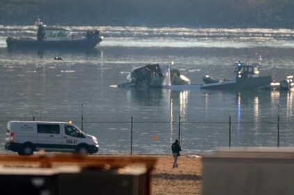 Emergency response units work at the crash site of the American Airlines plane on the Potomac River after the plane crashed last night on approach to Reagan National Airport on January 30, 2025 in Arlington, Virginia. (AFP) Emergency response units work at the crash site of the American Airlines plane on the Potomac River after the plane crashed last night on approach to Reagan National Airport on January 30, 2025 in Arlington, Virginia. (AFP)