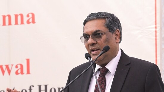 Chief Justice Sanjiv Khanna (in pic) praised retiring Judge Hrishikesh Roy on Friday, calling him "a complete man" and praising his "legal acumen, knowledge, and reasonableness." (ANI)