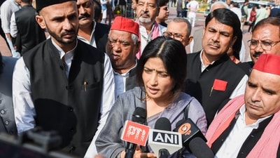 Asserting that there was "nothing new" in the Union Budget, Samajwadi Party MP Dimple Yadav attacked it on Saturday when Finance Minister Nirmala Sitharaman delivered it to the lawmakers. (Rahul Singh /ANI)