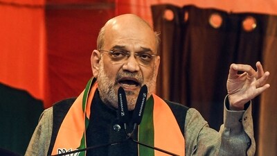 Amit Shah said it was time for Delhi to get rid of "AAP-da". (ANI) Amit Shah said it was time for Delhi to get rid of "AAP-da". (ANI)