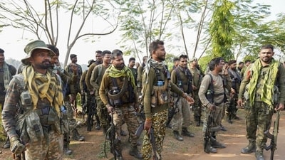Since December 2023, the security forces have intensified aggression against LWE. Of the 55 Maoists killed this year, 31 were shot dead in Bijapur. (PTI) Since December 2023, the security forces have intensified aggression against LWE. Of the 55 Maoists killed this year, 31 were shot dead in Bijapur. (PTI)
