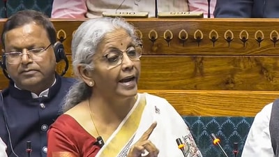 Finance Minister Nirmala Sitharaman announced on February 1 that the TDS threshold for rental income will be raised from ₹2.4 lakh per year to ₹6 lakh per year. (Sansad TV) Finance Minister Nirmala Sitharaman announced on February 1 that the TDS threshold for rental income will be raised from ₹2.4 lakh per year to ₹6 lakh per year. (Sansad TV)