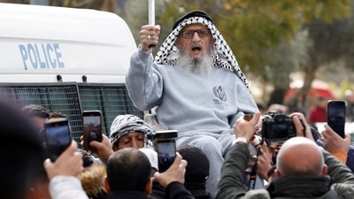 Meanwhile, Israel also released Palestinian prisoners in exchange of the hostages from Hamas. A freed prisoner is seen being greeter and cheered on by Palestinians after being released from an Israeli jail as part of the hostages-prisoners swap and a ceasefire deal between Hamas and Israel. (Reuters)