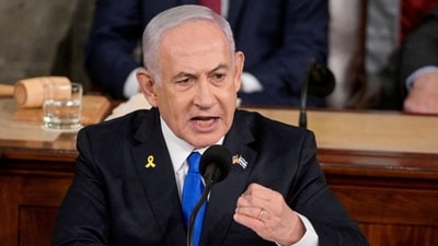 Israeli Prime Minister Benjamin Netanyahu addresses a joint meeting of Congress at the U.S. Capitol in Washington, U.S. (File image) (REUTERS)