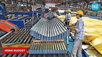 Finance minister Nirmala Sitharaman also said that the investment limit for the classification of micro, small and medium enterprises (MSMEs) would be increased 2.5 times. She added that such MSMEs will also have their credit guarantee cover enhanced from <span class='webrupee'>₹</span>5 core to <span class='webrupee'>₹</span>10 crore. (HT) Finance minister Nirmala Sitharaman also said that the investment limit for the classification of micro, small and medium enterprises (MSMEs) would be increased 2.5 times. She added that such MSMEs will also have their credit guarantee cover enhanced from <span class='webrupee'>₹</span>5 core to <span class='webrupee'>₹</span>10 crore. (HT)