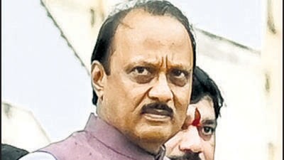 Mumbai, India - June 28, 2024: Dy CM & Finance minister Ajit Pawar along Deepak Keserkar shows budget bag before presenting the budget of 2024-2025, during monsoon session at Vidhan Bhavan, in Mumbai, India, on Friday, June 28, 2024. (Photo by Anshuman Poyrekar/ Hindustan Times) (Hindustan Times) Mumbai, India - June 28, 2024: Dy CM & Finance minister Ajit Pawar along Deepak Keserkar shows budget bag before presenting the budget of 2024-2025, during monsoon session at Vidhan Bhavan, in Mumbai, India, on Friday, June 28, 2024. (Photo by Anshuman Poyrekar/ Hindustan Times) (Hindustan Times)