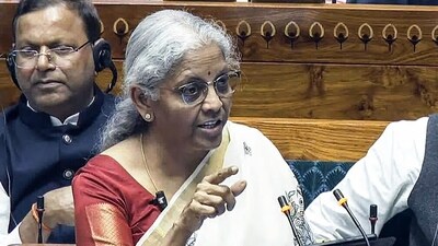 Union Finance Minister Nirmala Sitharaman presents the Union Budget 2025 in Lok Sabha during the Budget Session, in New Delhi on Saturday. (Sansad Tv) Union Finance Minister Nirmala Sitharaman presents the Union Budget 2025 in Lok Sabha during the Budget Session, in New Delhi on Saturday. (Sansad Tv)