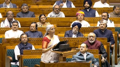 Budget 2025: Finance Minister Nirmala Sitharaman's budget address last one hour and 14 minutes this year. (Sansad TV) Budget 2025: Finance Minister Nirmala Sitharaman's budget address last one hour and 14 minutes this year. (Sansad TV)