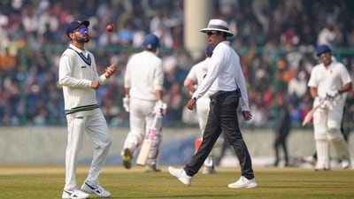Virat Kohli’s long-awaited Ranji Trophy return for Delhi began with a massive victory. (PTI) Virat Kohli’s long-awaited Ranji Trophy return for Delhi began with a massive victory. (PTI)