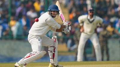 The first innings began with Upendra Yadav’s 177-ball 95-run knock took Railways to 241. (PTI) The first innings began with Upendra Yadav’s 177-ball 95-run knock took Railways to 241. (PTI)