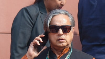 New Delhi: Congress MP Shashi Tharoor during the Budget session of Parliament, in New Delhi, Friday, Jan. 31, 2025. (PTI Photo/Shahbaz Khan) New Delhi: Congress MP Shashi Tharoor during the Budget session of Parliament, in New Delhi, Friday, Jan. 31, 2025. (PTI Photo/Shahbaz Khan)