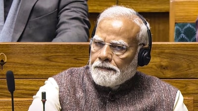 Prime Minister Narendra Modi during the presentation of the Union Budget 2025-26 in the Lok Sabha. (PTI) Prime Minister Narendra Modi during the presentation of the Union Budget 2025-26 in the Lok Sabha. (PTI)