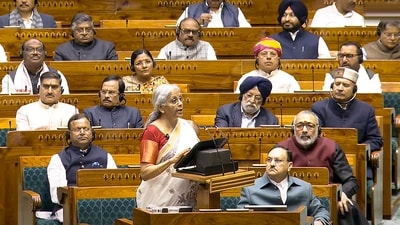 Union Finance Minister Nirmala Sitharaman presents the Union Budget 2025-26 in the Lok Sabha, in New Delhi, Saturday, Feb. 1, 2025. (Sansad TV) Union Finance Minister Nirmala Sitharaman presents the Union Budget 2025-26 in the Lok Sabha, in New Delhi, Saturday, Feb. 1, 2025. (Sansad TV)