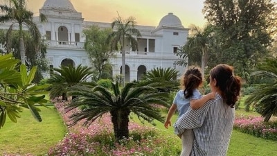 Soha Ali Khan at the Pataudi Palace, her and brother Saif's ancestral house. Soha Ali Khan at the Pataudi Palace, her and brother Saif's ancestral house.