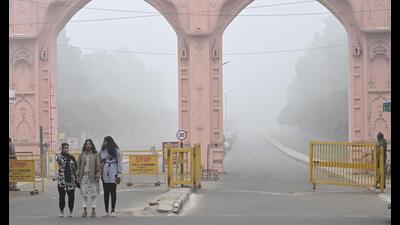 The sudden fog on Saturday was due to a fresh western disturbance in the region, said Pavneet Kaur Kingra, head of climate change and agricultural meteorology department at Punjab Agricultural University (HT Photo)