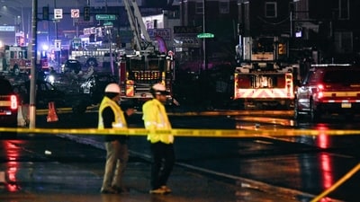 Emergency service members respond to a plane crash in a neighborhood near Cottman Avenue on January 31, 2025 in Philadelphia, Pennsylvania (Photo by Matthew Hatcher / GETTY IMAGES NORTH AMERICA / Getty Images via AFP) (Getty Images via AFP) Emergency service members respond to a plane crash in a neighborhood near Cottman Avenue on January 31, 2025 in Philadelphia, Pennsylvania (Photo by Matthew Hatcher / GETTY IMAGES NORTH AMERICA / Getty Images via AFP) (Getty Images via AFP)