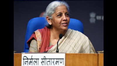 Union finance minister Nirmala Sitharaman addresses a post-budget press conference in New Delhi on Saturday. (ANI) Union finance minister Nirmala Sitharaman addresses a post-budget press conference in New Delhi on Saturday. (ANI)