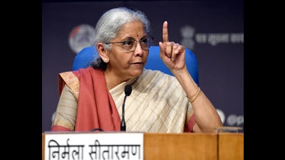 Union finance minister Nirmala Sitharaman addresses a post-budget press conference in New Delhi on Saturday. (ANI) Union finance minister Nirmala Sitharaman addresses a post-budget press conference in New Delhi on Saturday. (ANI)