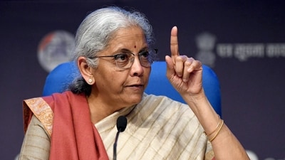Union finance minister Nirmala Sitharaman addresses a post-budget press conference in New Delhi on Saturday. (HT_PRINT) Union finance minister Nirmala Sitharaman addresses a post-budget press conference in New Delhi on Saturday. (HT_PRINT)