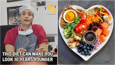 Eating vegetables over non-veg can help maintain a youthful appearance, says expert. (Instagram/@drmanubora) Eating vegetables over non-veg can help maintain a youthful appearance, says expert. (Instagram/@drmanubora)