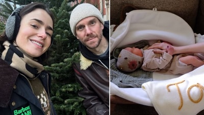 Emily in Paris star Lily Collins and Charlie McDowell welcomed their first child, a baby girl, via a surrogate on January 31 (Instagram/ Lily Collins) Emily in Paris star Lily Collins and Charlie McDowell welcomed their first child, a baby girl, via a surrogate on January 31 (Instagram/ Lily Collins)