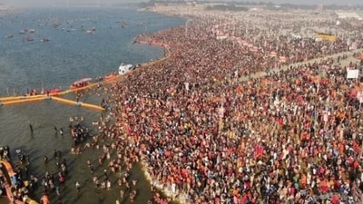 The footfall since the beginning of the mega event had crossed 27.58 crore. (ANI) The footfall since the beginning of the mega event had crossed 27.58 crore. (ANI)