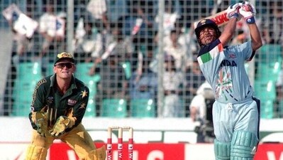 File photo of Sachin Tendulkar in India vs Australia in 1998 Champions Trophy (ICC) File photo of Sachin Tendulkar in India vs Australia in 1998 Champions Trophy (ICC)