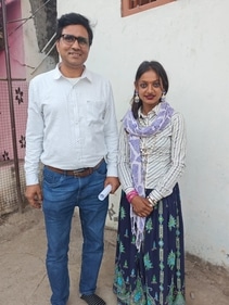 Monalisa with filmmaker Sanoj Mishra Monalisa with filmmaker Sanoj Mishra