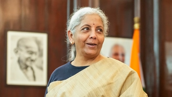 Nirmala Sitharaman presenting the Budget for 2025-26 (PTI Photo/Ravi Choudhary) (PTI)
