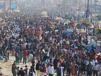 After a mishap due to a stampede on Wednesday Morning on Mauni Amavasya devotees started coming again to Mahakumbh to take a holy dip on the upcoming Basant Panchami at Triveni Sangam in Prayagraj, Uttar Pradesh, India on Saturday, February 01, 2025. (Photo by Deepak Gupta/Hindustan Times)