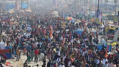 After a mishap due to a stampede on Wednesday Morning on Mauni Amavasya devotees started coming again to Mahakumbh to take a holy dip on the upcoming Basant Panchami at Triveni Sangam in Prayagraj, Uttar Pradesh, India on Saturday, February 01, 2025. (Photo by Deepak Gupta/Hindustan Times) After a mishap due to a stampede on Wednesday Morning on Mauni Amavasya devotees started coming again to Mahakumbh to take a holy dip on the upcoming Basant Panchami at Triveni Sangam in Prayagraj, Uttar Pradesh, India on Saturday, February 01, 2025. (Photo by Deepak Gupta/Hindustan Times)